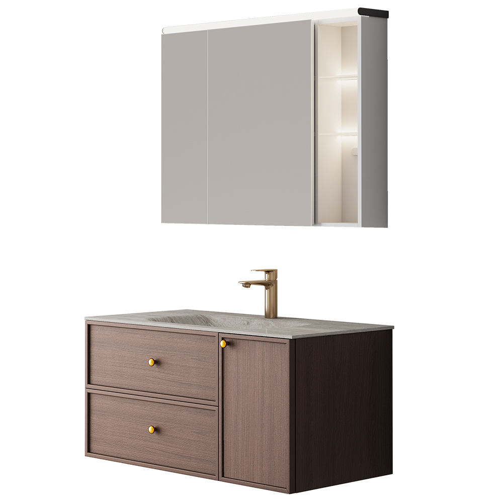 BC6302-100热弯岩板款 生态实木91视频APP大全柜