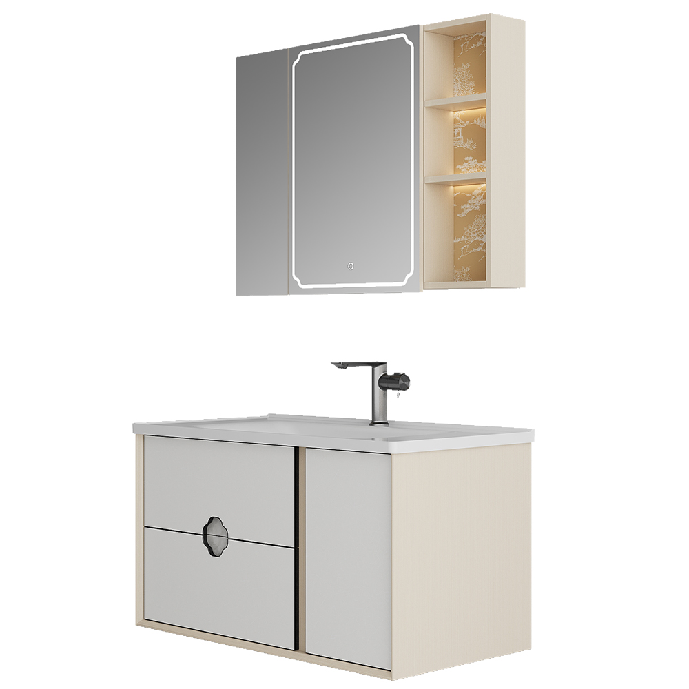 BC6303-100陶瓷盆款 生态实木91视频APP大全柜